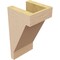 Ekena Millwork 5"W x 5"D x 10"H Wide Burlington Rough Cedar Woodgrain TimberThane Corbel, Primed Tan CORUR05X05X10BURRCPR - alternate 2